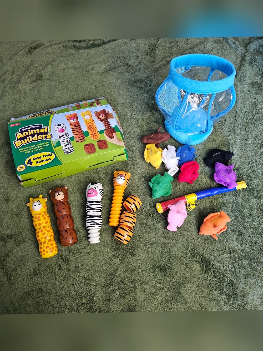 Lakeshore Learning Toys Bundle Animal Builders Easy Twist & Let's Go Fishing Set